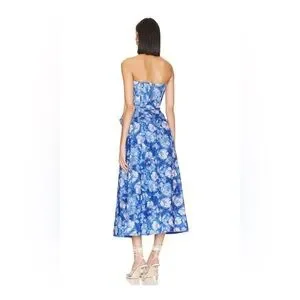 Bardot Dresses Bardot Vibrant Floral Midi Dress In Blue Floral